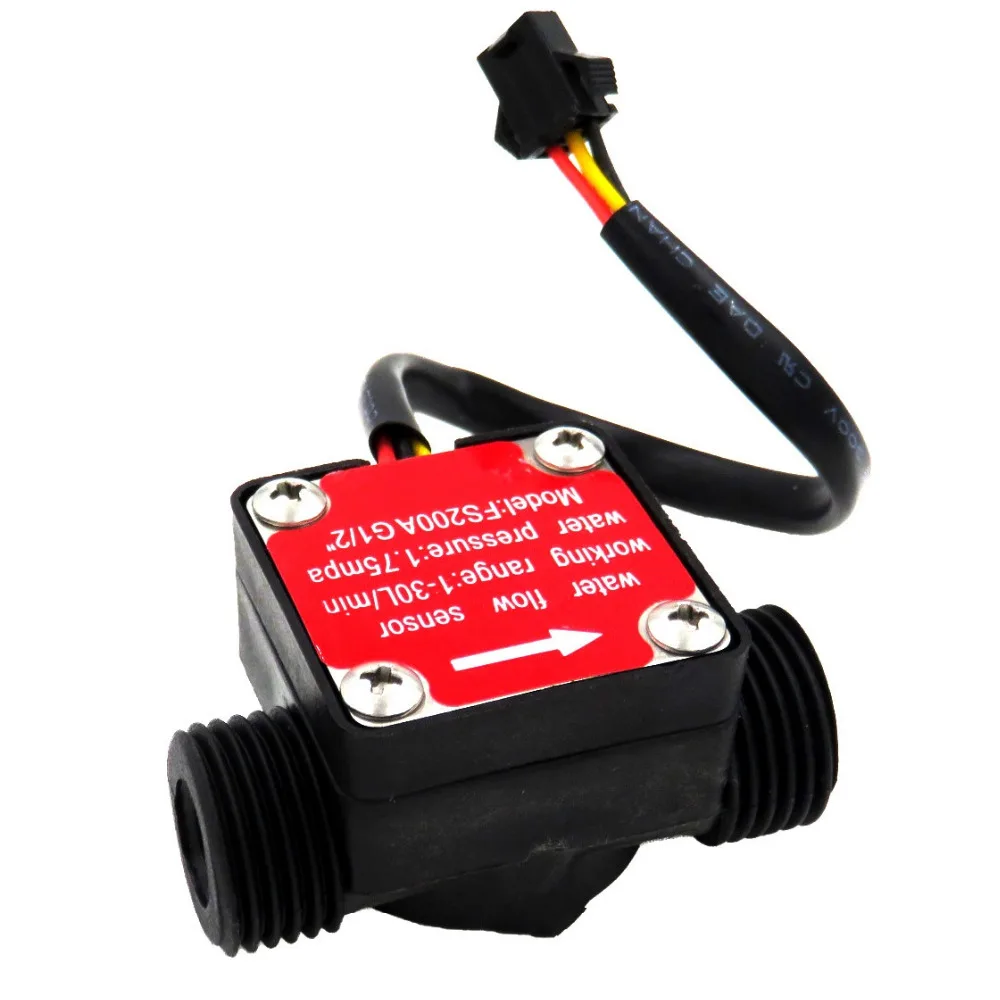 FS200A G1/2 0.5 INCH DN15 Hall Turbine Wateraanvoersensor industrie meter waterstroomsensor 1-30L/Min