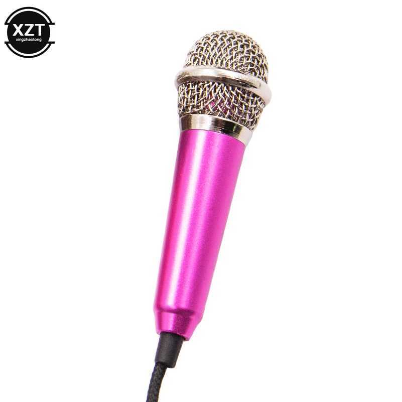 Microfones Portable 3,5 mm Stereo Studio Mic KTV Karaoke Mini Microphone For Smart Phone Laptop PC Desktop Handhållen Audio Microphone 24410