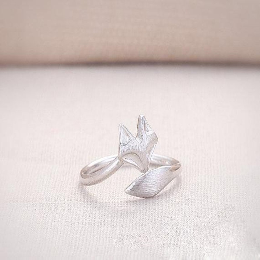 Cute Fox Ring Goud Zilver Rose Gold Fox ringen unieke ringen verstelbare ringen dierenringen stretch ringen schattige ringen cool r250V