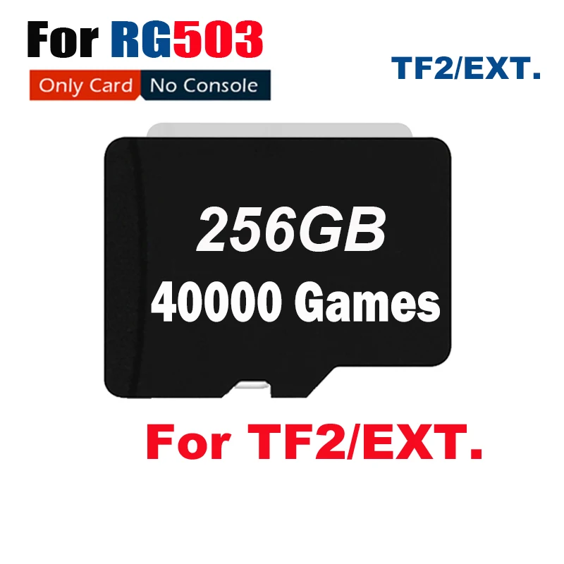 ACCESSOIRES CARTE TF 256G MAX 40000 Jeux pour Anbernic RG503 Retro Handheld Video Game Console 4.95 pouces OLED SCIRY LINUX SYSTEM GAME PLAYER