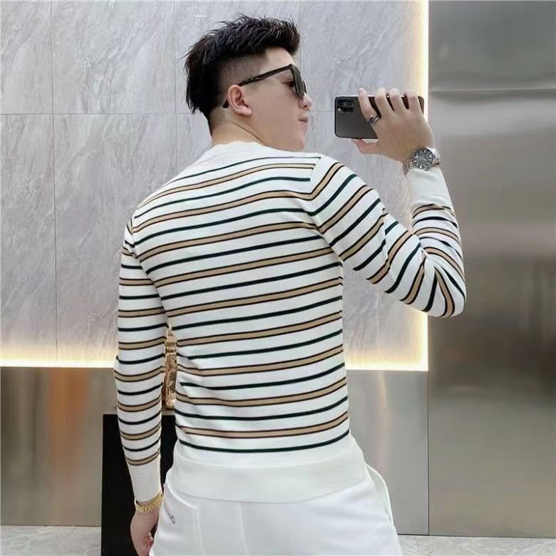 Białe nadruk Bluzy Mężczyźni Spring Personality Streetwear