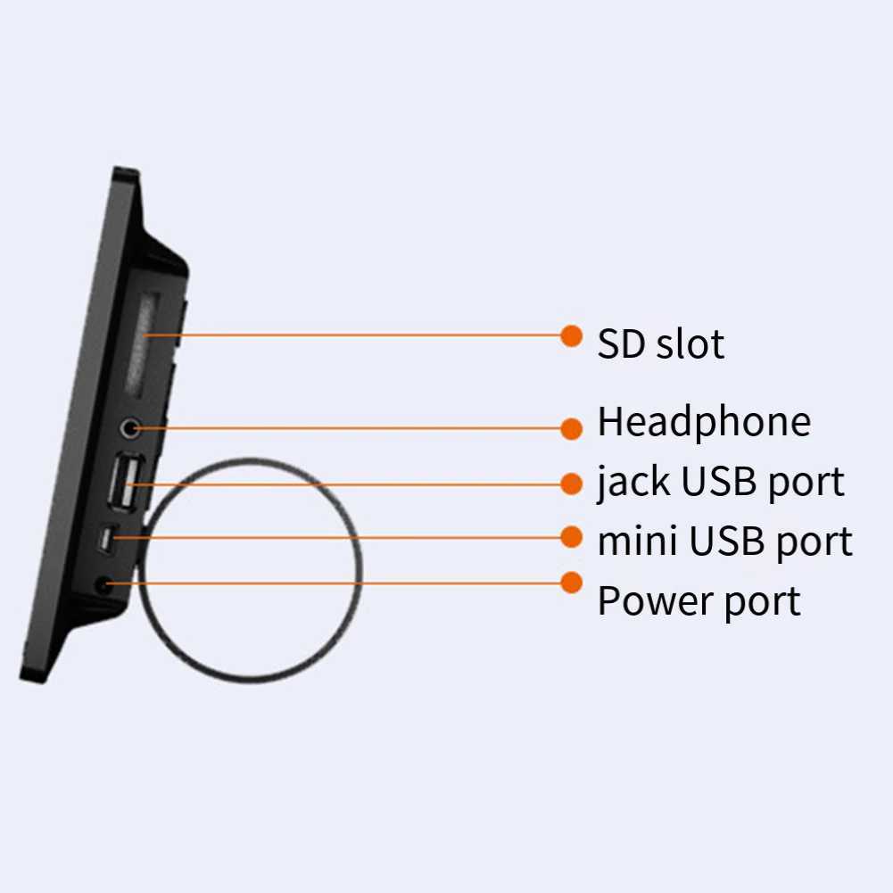 Digitale fotolijsten 7 Elektronisch high-definition fotoalbum Inch digitale foto Fotolijst Volledig scherm Video Fotoalbum Klok Kalender 24329