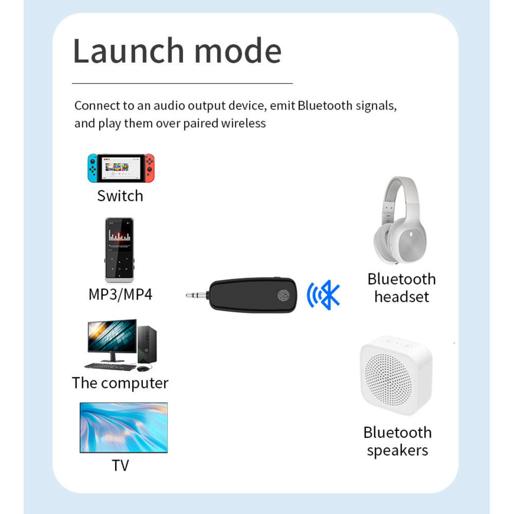 5.2 Receptor Dois em Um Adaptador AUX para Carro TV Computador Transmissor Bluetooth