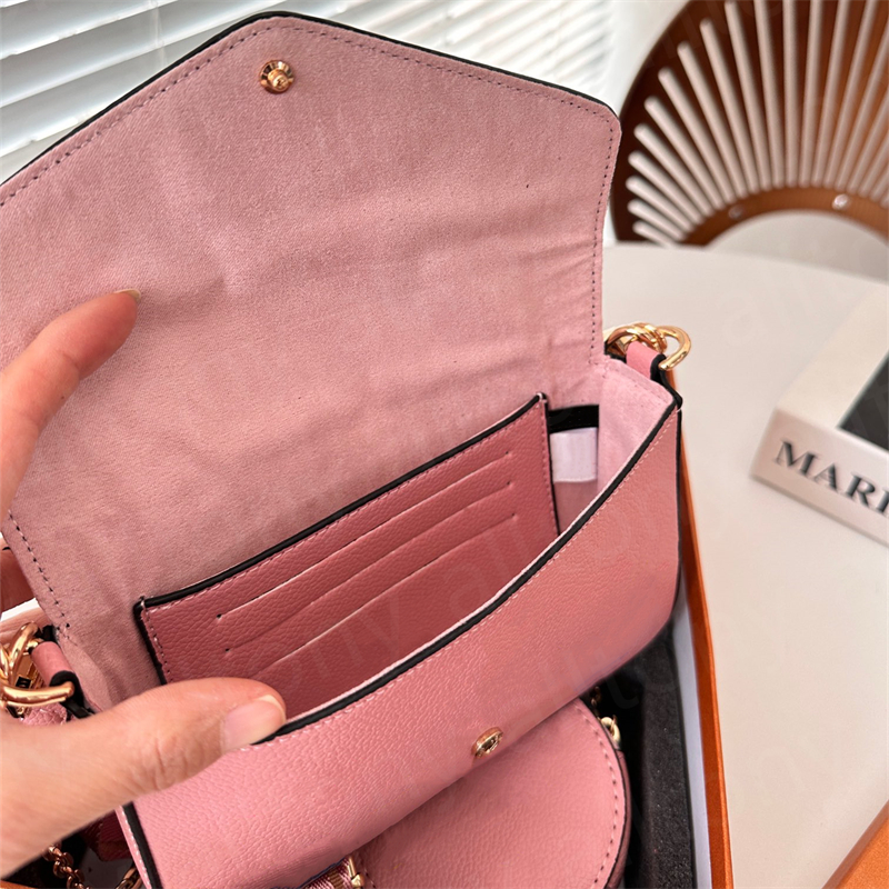 Designer Shoulder bag Crossbody 18x10cm Luxury Messenger tote bag wallet favorite purse set chain Classic Gift box