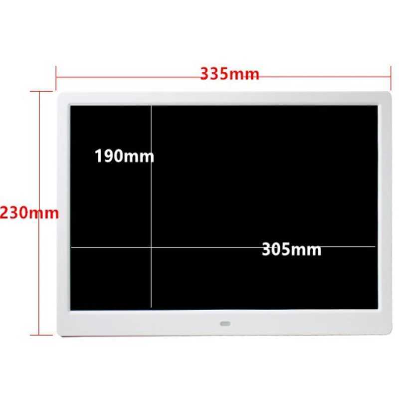 Cadres photo numériques HD 15/14 pouces TFT-LCD 1280*800 cadre photo numérique album photo horloge MP3 MP4 lecteur de film AD avec bureau à distance 24329