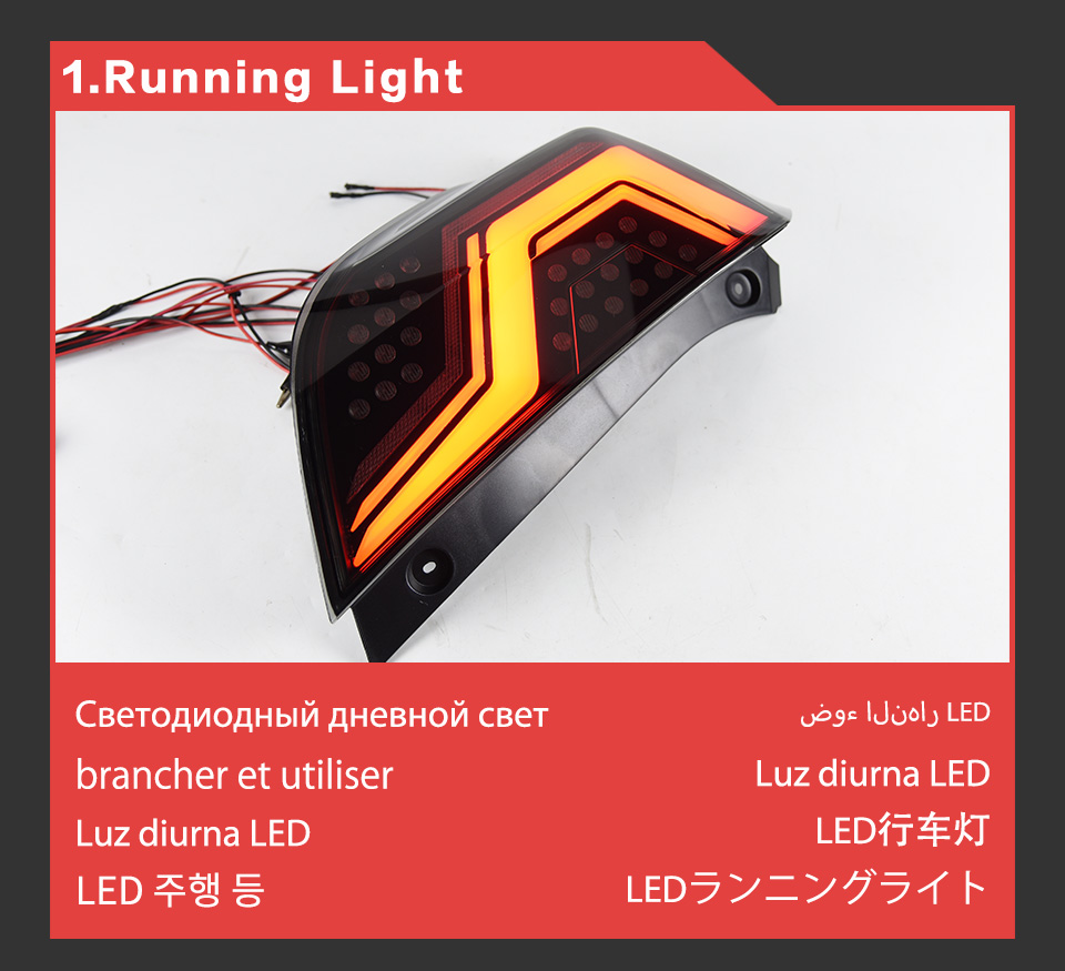 Tail Lamp for Honda Jazz Fit LED Turn Signal Taillight 2014-2018 Rear Running Brake Light Automotive Accessories