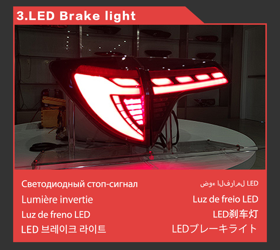 Honda HRV Vezel LED Taillight 2014-2019 턴 신호 램프 자동차 액세서리의 후면 브레이크 리버스 안개 테일 라이트