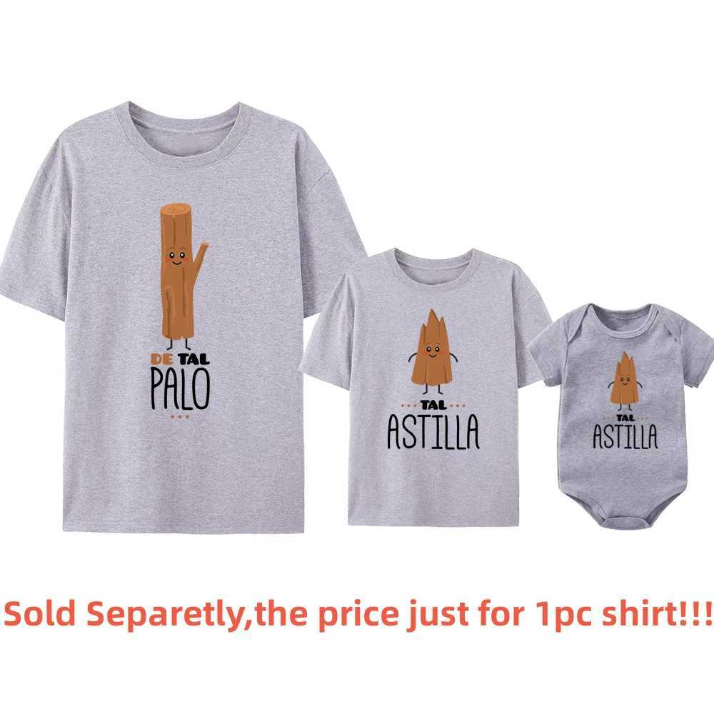 Familj matchande kläder roliga familj matchande skjortor de tal palo tal astilla t-shirts pappa och pojkar flickor tees baby rompers fathers day outfits gåvor