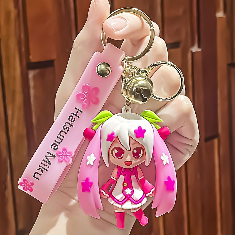 Söt anime nyckelring nyckelring Keyring American Girl Doll Par Student Personlig kreativ alla hjärtans dag gåva