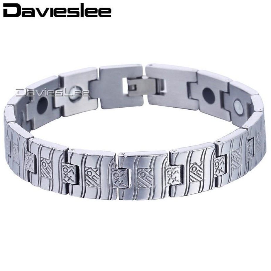 Link Chain Davieslee Horlogeband Armband Heren Dames Polsband Bangle Link Roestvrij Staal Goud Zilver Kleur 12mm DKBM145289q