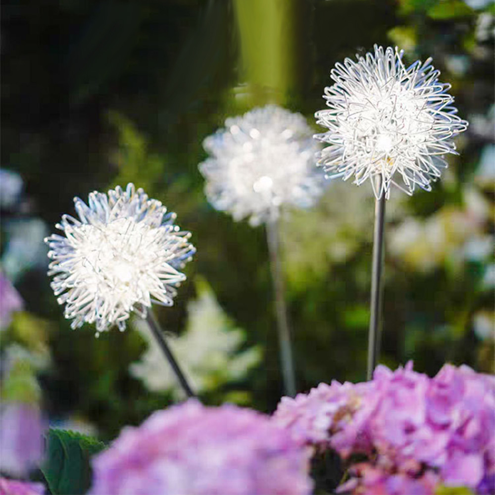 Luci solari da giardino Fata LED Luce a dente di leone Lampada ghirlanda esterni a luce calda impermeabile la decorazione della festa