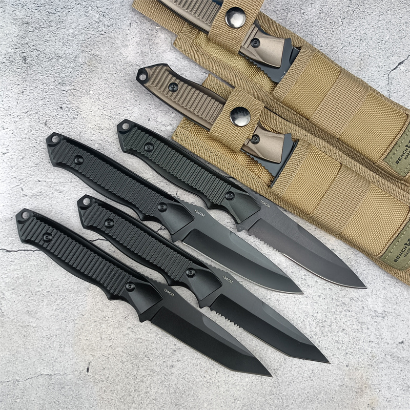 140BK BM Bench 154CM Drop Point / Tanto Blade Half Serrated / Full Blade Hunting EDC Tools Self Defense Tactical Knives Survival Knife