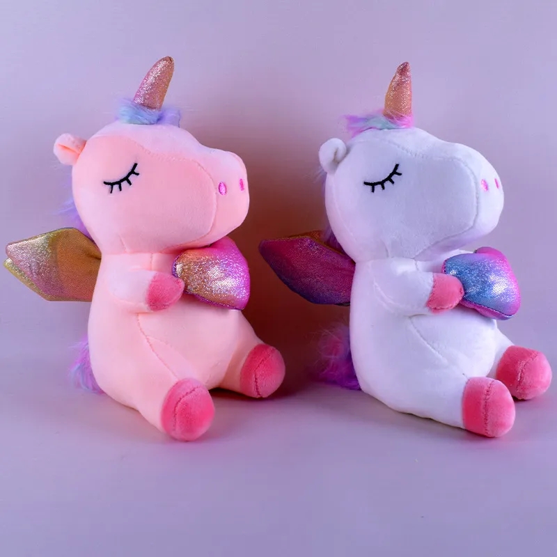 Jouet en peluche licorne ange d'amour, jeux pour enfants, camarades de jeu, cadeaux de vacances, décoration de chambre, vente en gros, 2024