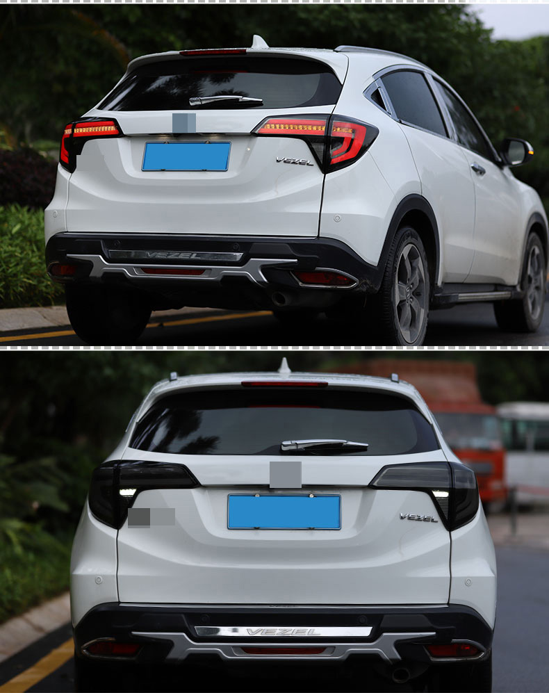 Honda HRV LED 회전 신호 TAILLIGHT 2014-2020 VEZEL 리어 러닝 브레이크 라이트 자동차 액세서리를위한 테일 램프