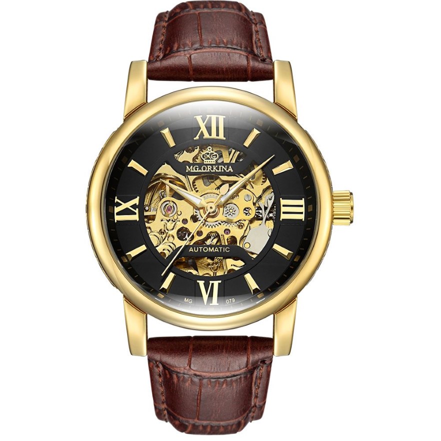 Wristwatches Relogio Masculino Orkina Brand Men's Automatic Mechanical Watches Leather Strap Watch Fashion Sports Men350k