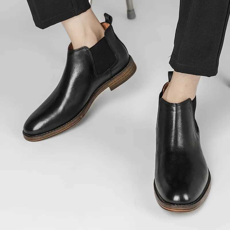 Bottes Chelsea bottes hommes en cuir véritable chaussures décontractées pour hommes bottes 2022 mode haute qualité Botas Masculinas Botas Hombre baskets