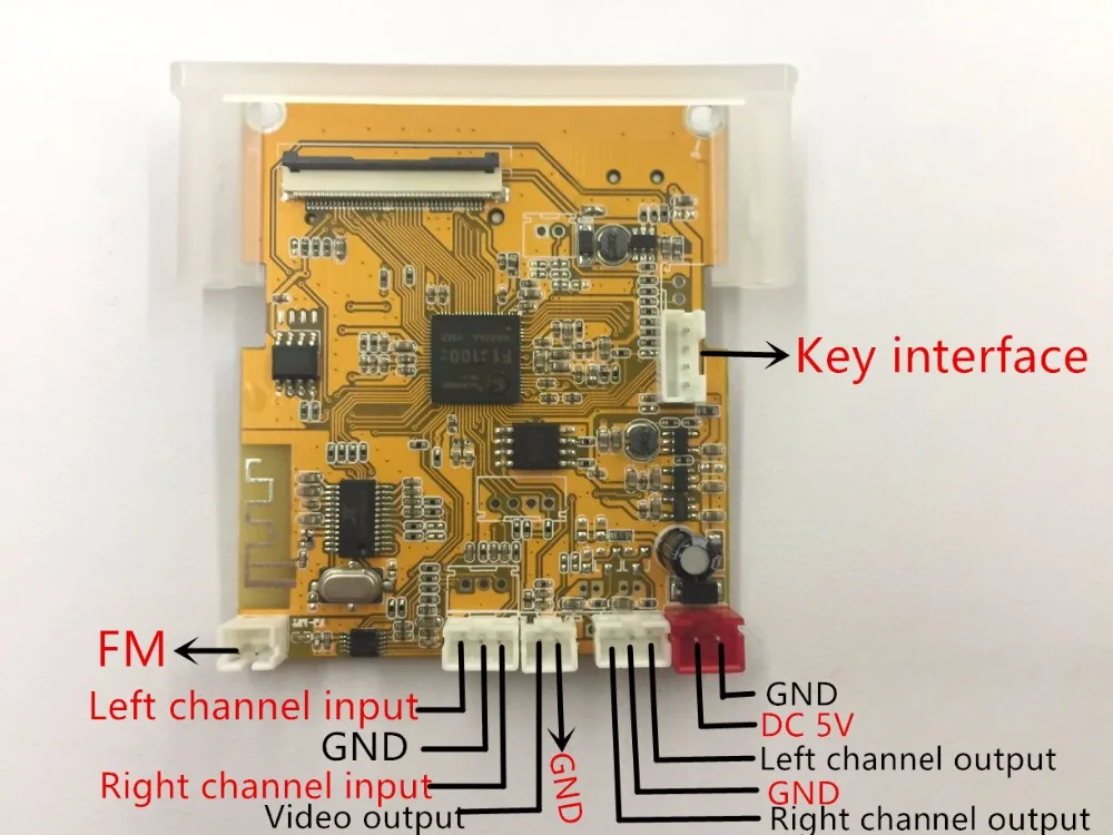 Беспроводной Bluetooth-плеер, декодер аудио-видео, ЖК-экран, DTS, модуль Bluetooth без потерь, плата декодирования mp4/mp5 HD-видео APE/WAV/MP3