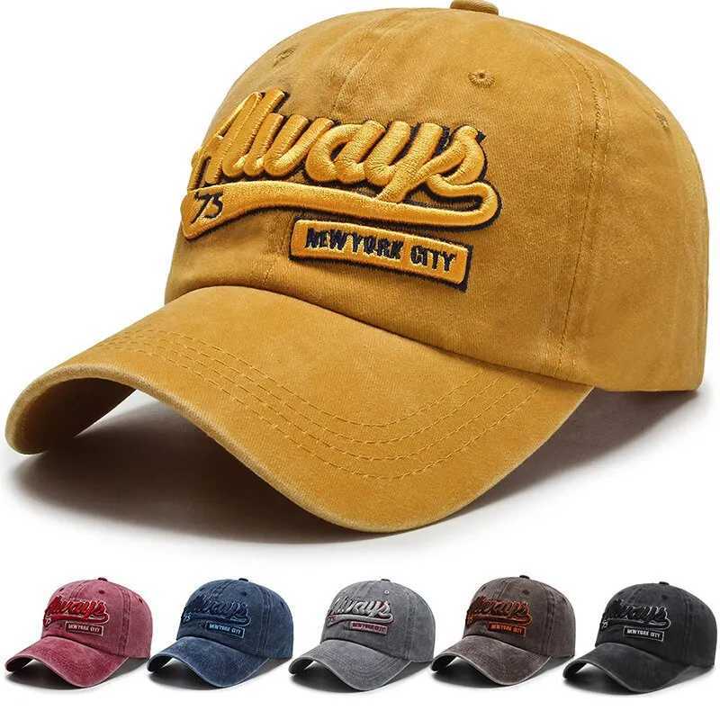 Ball Caps Fashion Outdoor Sports Cotton Baseball Hat Womens Leisure Retro Embroidered Mens Hat Hip Hop Rebound Hat Button Hat J240226