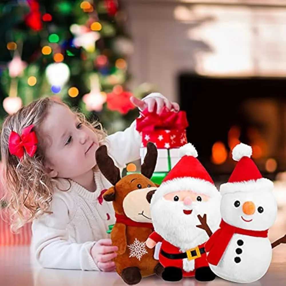 Poupées en peluche 23CM drôle noël père noël Elk bonhomme de neige jouets en peluche peluche Festival poupée cadeaux de noël pour enfants enfants filles DecorL2403