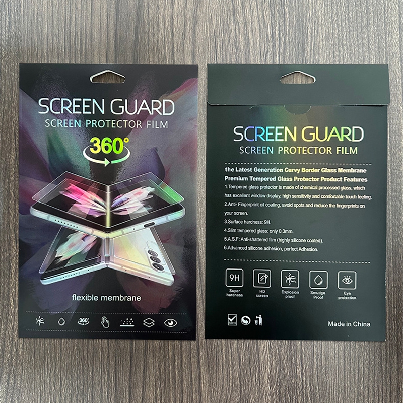 Boîte d'emballage de Film Hydrogel pour téléphone, écran pliant à 360 degrés, enveloppe de Film de protection, sac en papier d'emballage pour Samsung FOLD3 Huawei