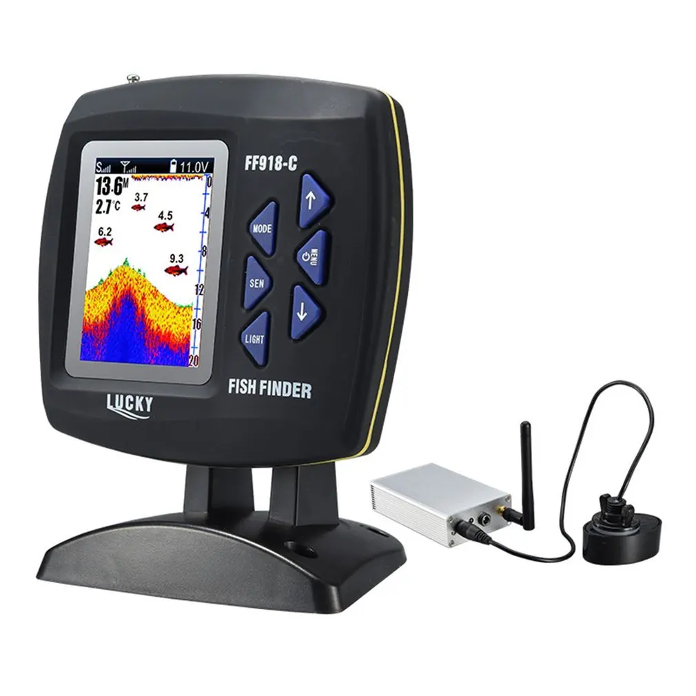 Detector FF918 CWLS Wireless Operation Echo Detecting Fish Finder 980 Feet Operating Range 45 Degrees Detecting Camera Detector