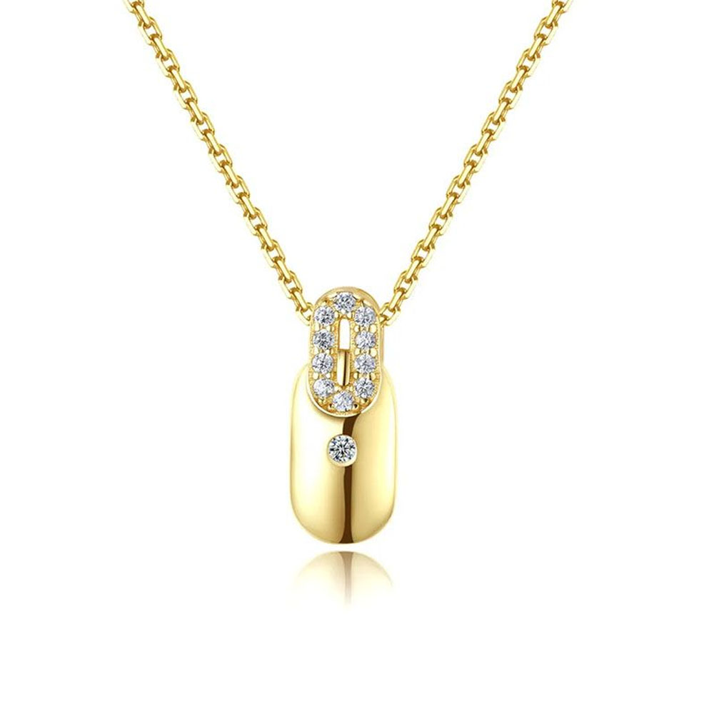 T GG Brand Luxury Shiny Zircon S925 Silver Letter Pendant Necklace Women Jewelry Korean Fashion Delicate Pill Collar Chain Necklace Accessories Gift