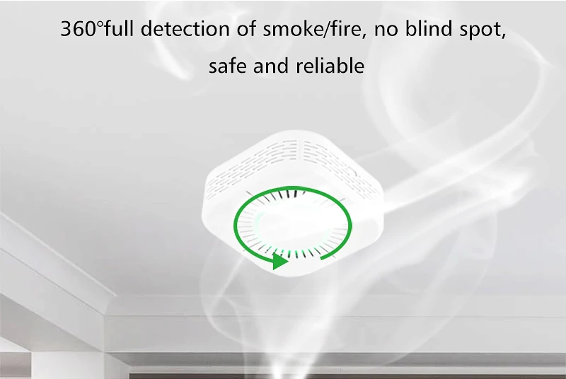 Детектор умная дымовая сигнализация домашняя коммерческая беспроводная дистанционная сигнализация пожарный датчик детектор дыма
