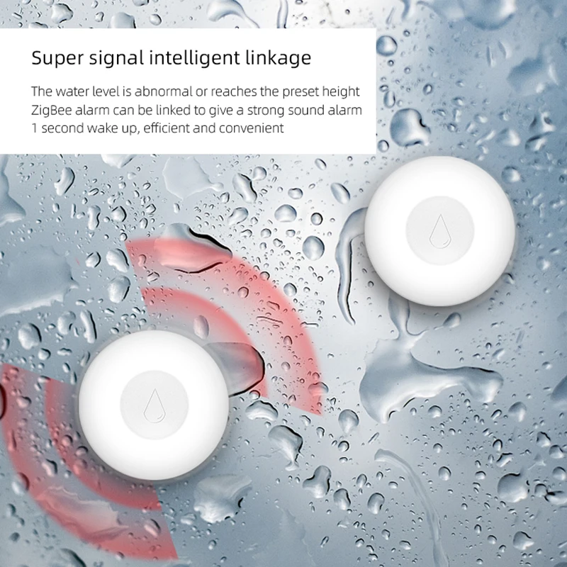 Detector Tuya Smart Home ZigBee Water Leakage Sensor Flood Overflow Security Protection Alarm Water Detector Leakage Sensor Smart Life