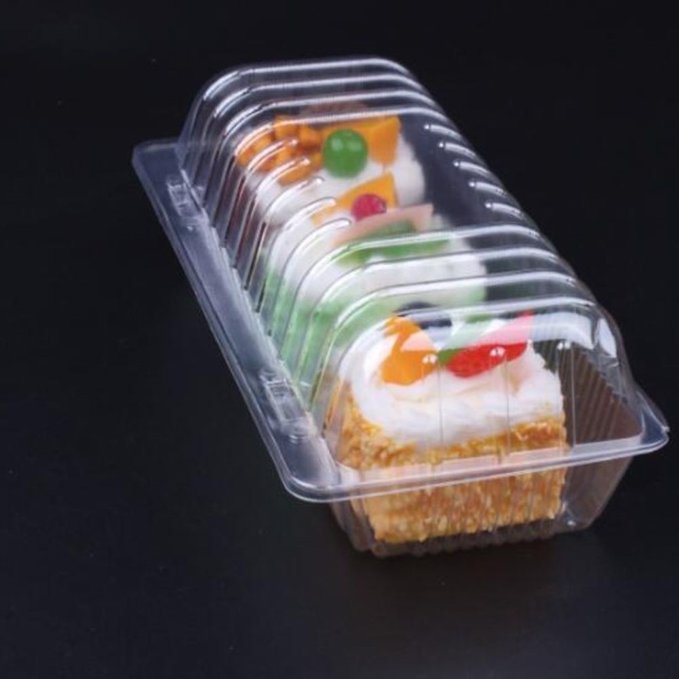 30 caixas plásticas claras do bolo do copo dos pces e embalagem transparente descartável sushi tirar caixa retângulo frutas pão embalagem bakery254u