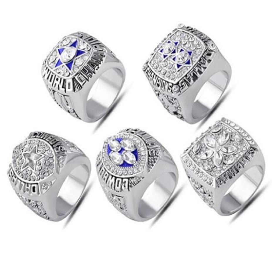 Fans'Collectie van souvenirs 1992 1993 1995 1977 1971 seizoen Cowboys Championship Ring geheel302O