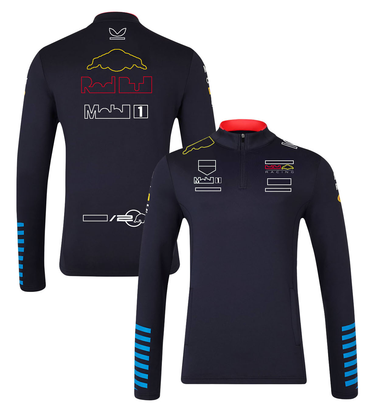 2024 F1 Team Hoodie Formule 1 Racing Heren Hoodie Driver Fans Half-Zip Midlayer Lente Pullover Sweatshirt met capuchon Plus Size Custom