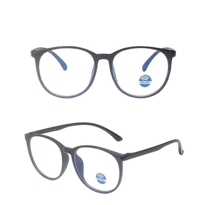 Monture de lunettes noir mat Anti rayons transparents monture ronde lentilles esthétiques Anti lumière bleue lunettes pour femmes produit tendance 2022