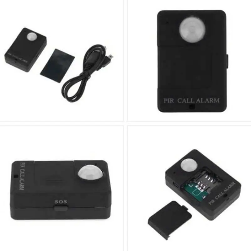 Detektor Mini GSM PIR Alarm Motion Sensor Alarm Infraröd trådlös GSM -larm Antitheft Motion Detector med EU Plug High Sensitivity