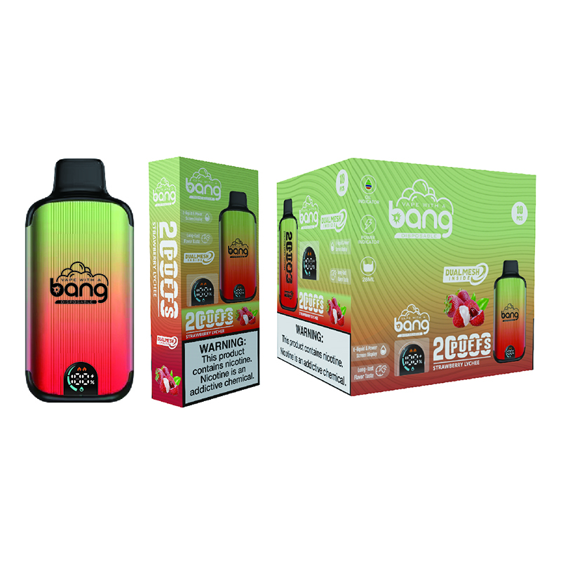 Bang Smart Screen 20000 Puffs Одноразовые электронные сигареты Puff 20K Vape Box Kit Двойная сетчатая катушка vs Puff 18000 12000 Перезаряжаемый вейпер 0% 2% 3% 5%