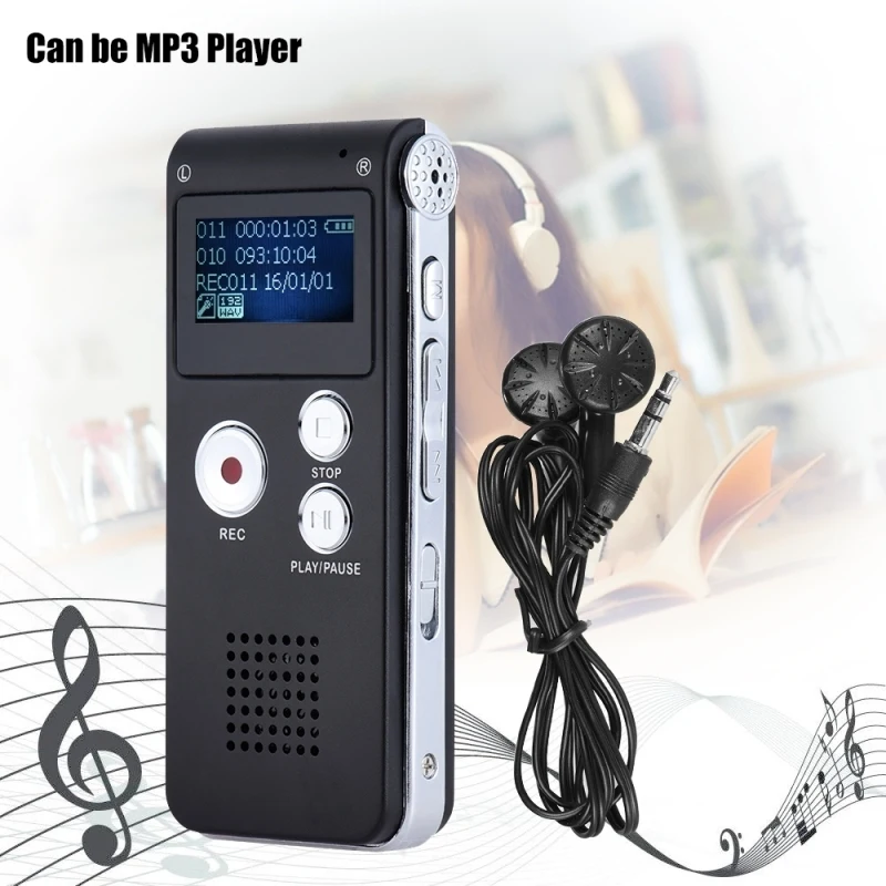 Players SK012 USB Dictaphone Digital Audio Voice Recorder with WAV MP3 Player VAR Function 250MAh Battery