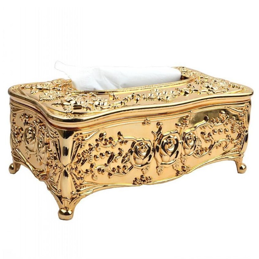 Boîte à mouchoirs en acrylique, support de boîte à mouchoirs, étui de salle de bain de bureau, serviette de Style européen, décoration de cuisine et de maison, Elegant224T