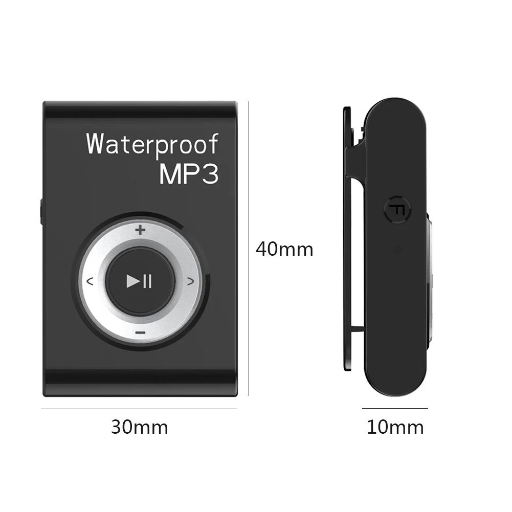 Reproductores Mini impermeable Natación Reproductor de MP3 4GB 8GB Deportes Correr Montar HiFi Estéreo Música MP3 Walkman con radio FM Clip Auricular