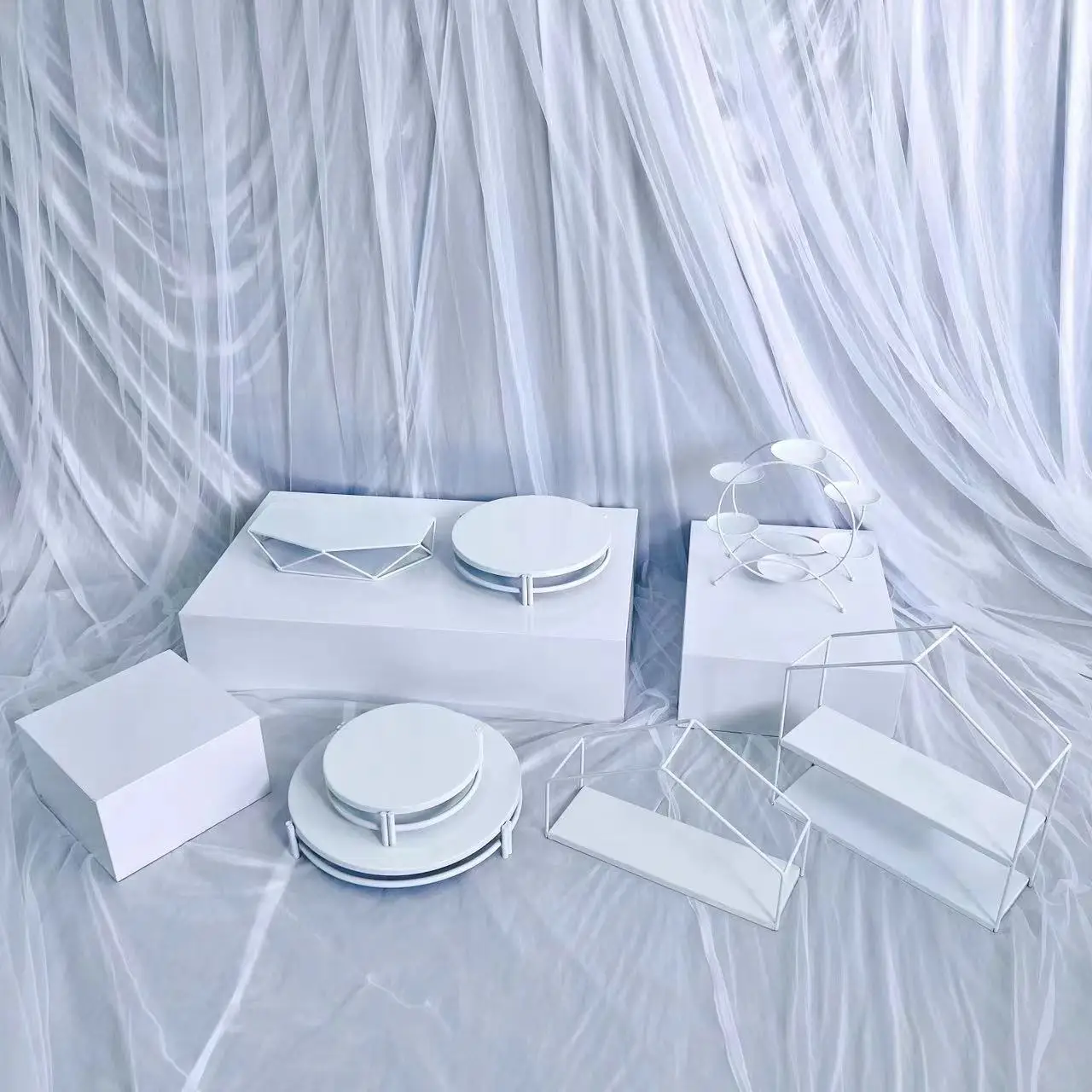 czysty biały wystrój ślubny W bufocie Tablice deserowe kanapki z szafą na przyjęcie urodzinowe stojak na babeczki stojak urodzinowy