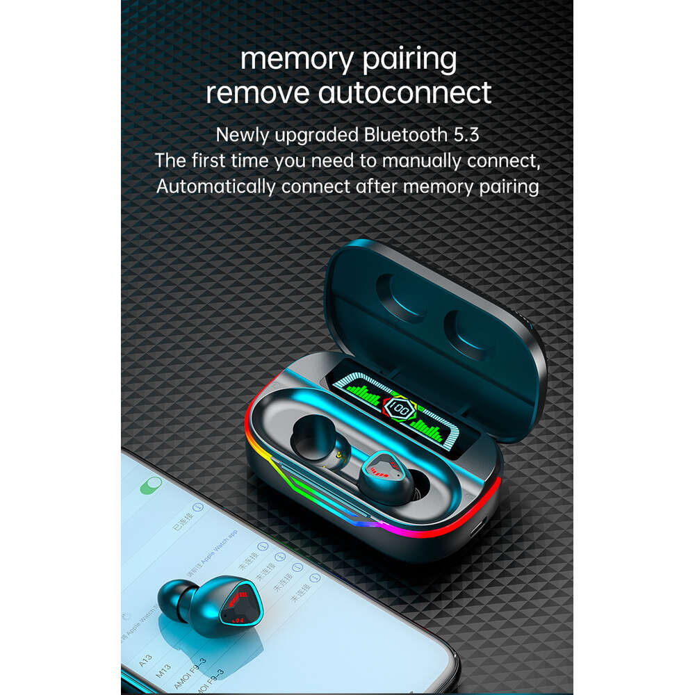DX-09 écouteurs Bluetooth sans fil de sport à la mode avec nouvelle technologie 5.3 HD appel dans l'oreille