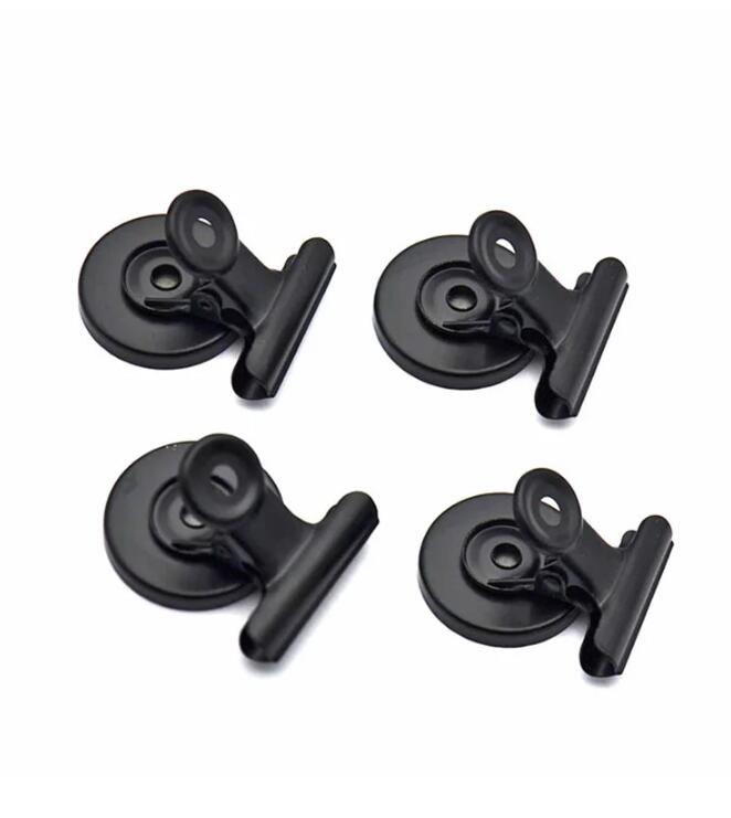 Magnetic Clips Duty Magnet Clips for Fridge Black Magnets with Clips Strong for Whiteboard Office Classroom Refrigerator