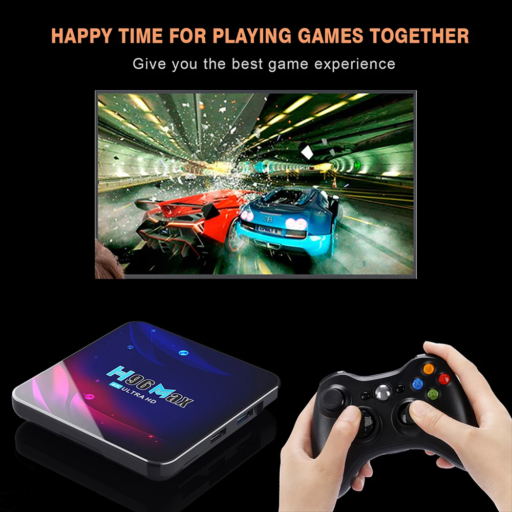 Box 4K Android TV Box Quadcore Streaming Media Player Google Play 10000+ Game Music Video Apps