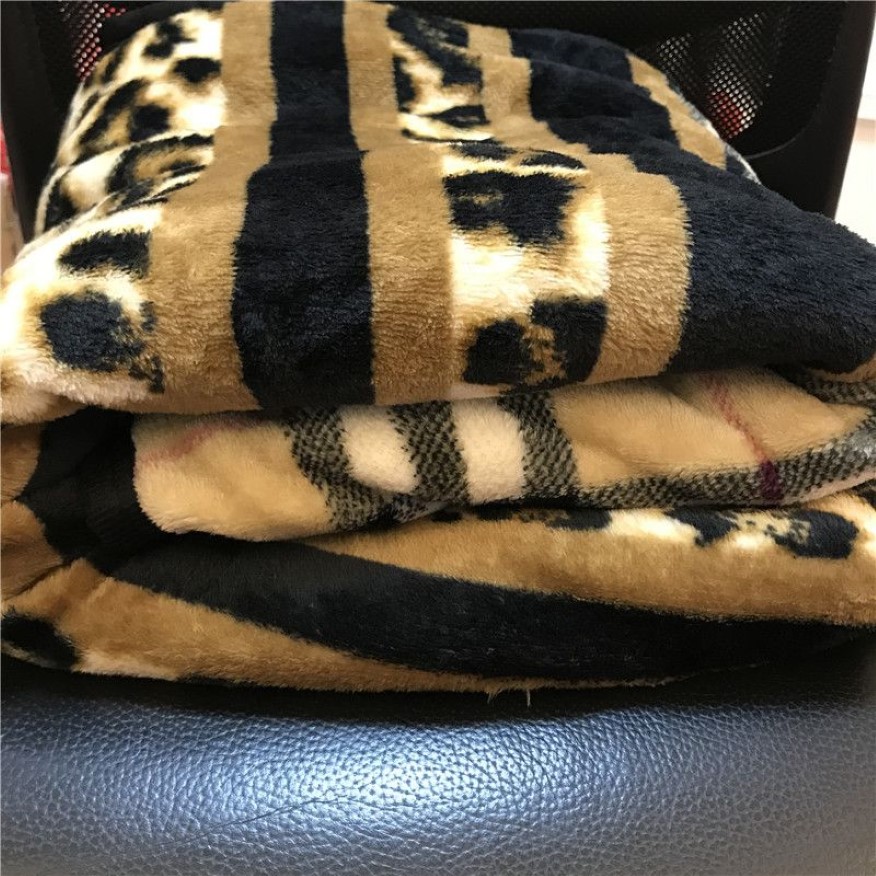 Portable blanket Leopard print plush coral fleece blanket soft winter throw Vintage style good quality235Q