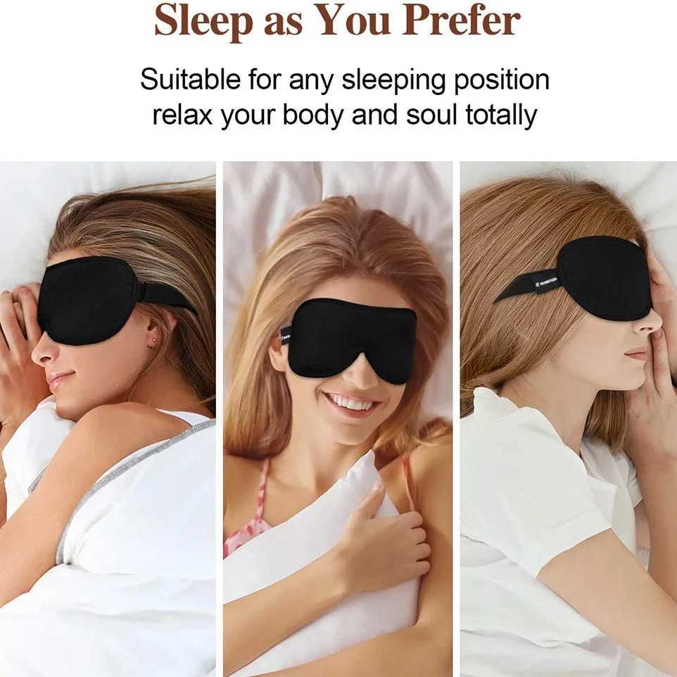 Маски для сна 2023, роскошная тонкая маска для сна, затемняющая маска для сна для женщин и мужчин, ночная маска для сна для сна на боку
