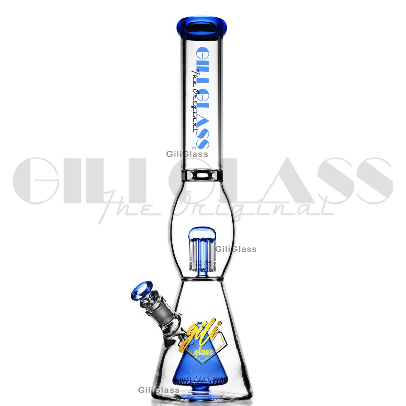 Gekleurde glazen bong 17,8 inch hoge bedwelmende dikke waterpijp inline perc dab rig booreiland waterpijpen 1130g zware grote was roze bekerpijpen waterpijp