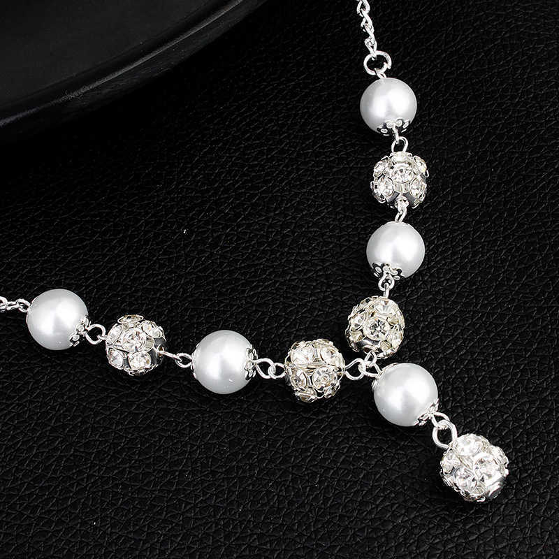 Popular bridal back chain pearl Pendant Fashion Necklace Bridal Wedding Accessories Gift