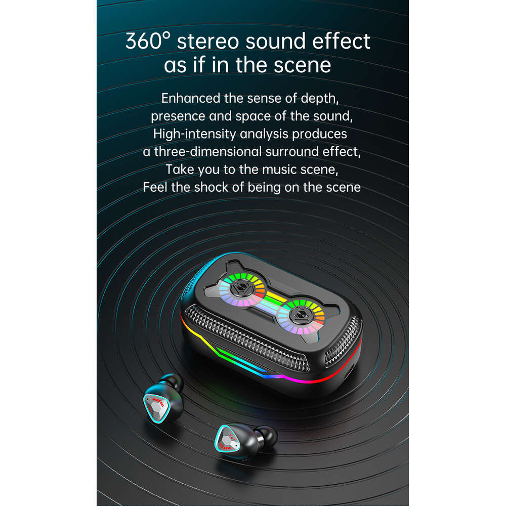 DX-09 écouteurs Bluetooth sans fil de sport à la mode avec nouvelle technologie 5.3 HD appel dans l'oreille