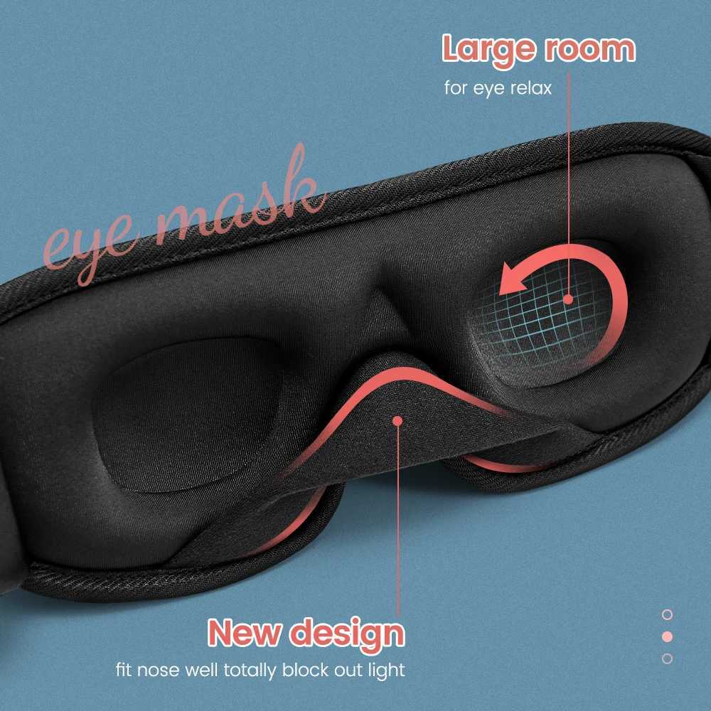 Máscaras de sono 3D bloqueando luz máscara de olho de sono macio acolchoado Slaapmasker para dormir ajuda máscara de olho para viagem descanso noite respirável eyepatch