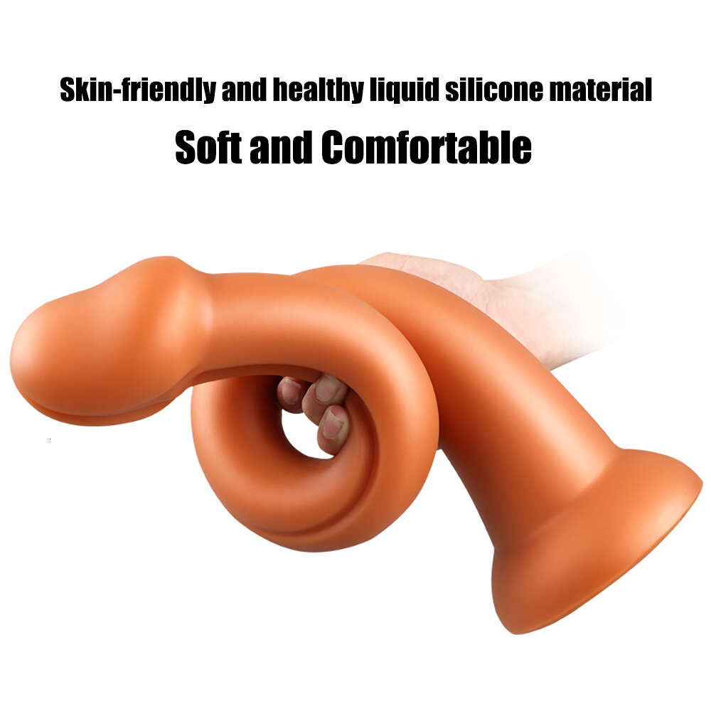 オーバーレングスリキッドシリコーンビッグディルドは肛門と膣ソフトアナル拡張型の性的おもちゃディックバットプラグファルスを刺激します