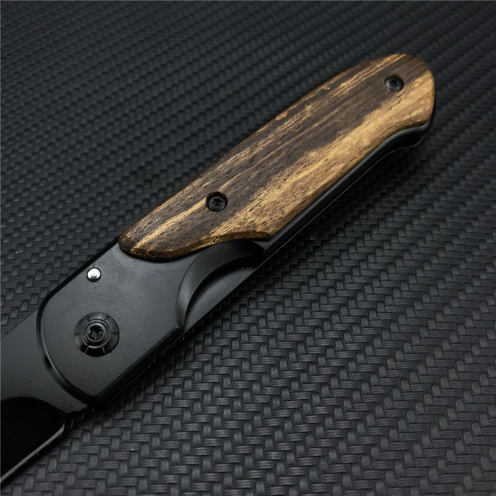 BM DA44 Outdoor Pocket Folding Knife 5Cr13Mov Blade Stainless Steel Inlaid Color Wood Handle Survival Tactical Knifes EDC Multi-hunting Knives BM 535 940 9400