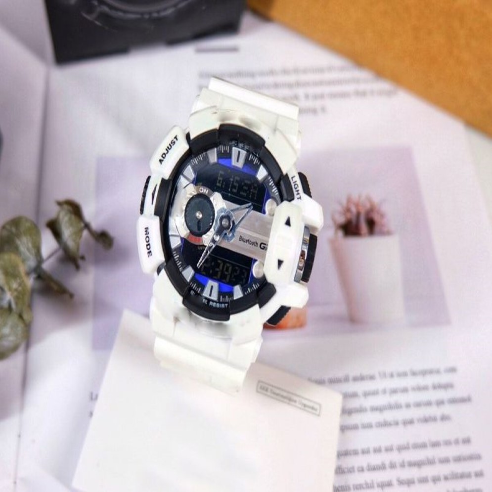 Montre de sport tendance de la mode G400 Montre de marque mondiale Fonction d'éclairage Antichoc Antichute et montre magnétique pour hommes et femmes 267b